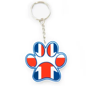 Veterans With Dogs Paw Print Keyring