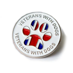 Veterans With Dogs Pin Badge