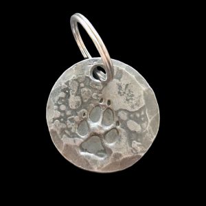 Forged Paw Print Key Fob