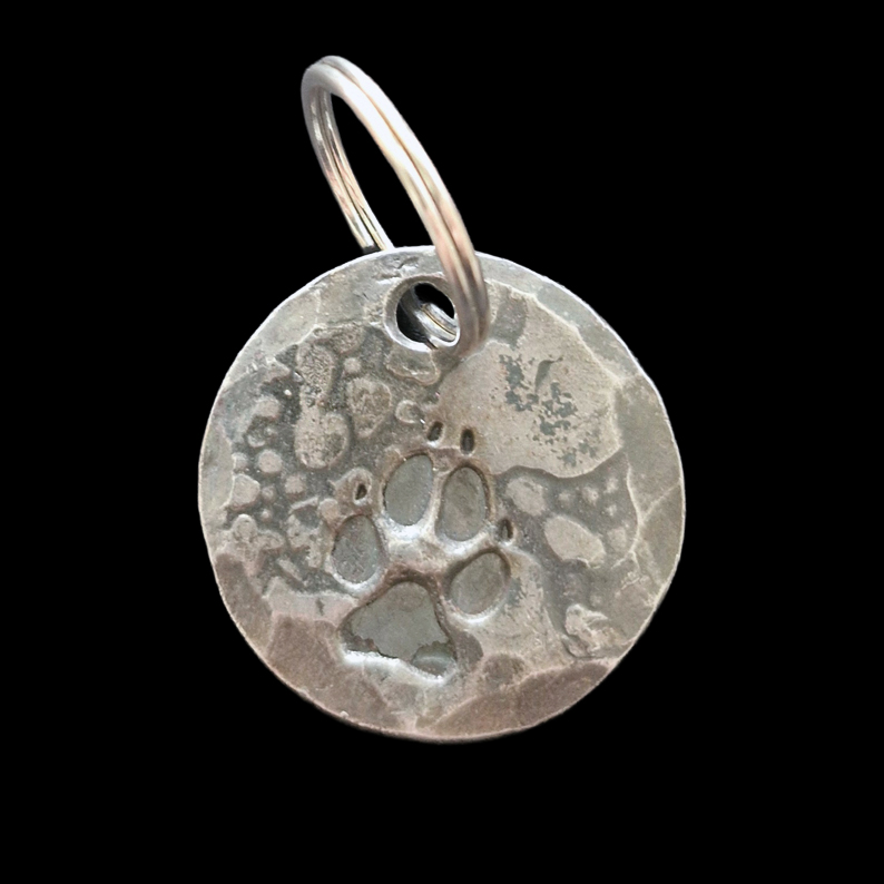 Forged Paw Print Key Fob
